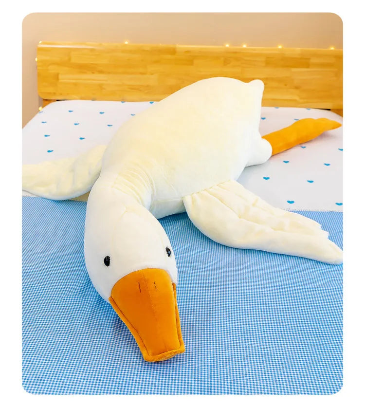 130/160/190cm Large White Goose Fur-Retriever Soft Toy Children's Girls' Gift Cute Doll Sleeping Pillow Large-sized Doll