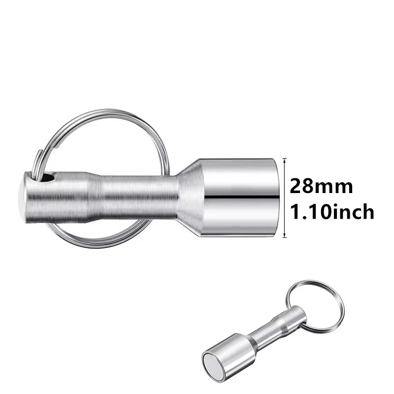Super Strong Magnetic Pocket Metal Magnet Check Car Keys Keychain Split Ring Keyring Hanging Holder Hooks Portable Outdoor Tools