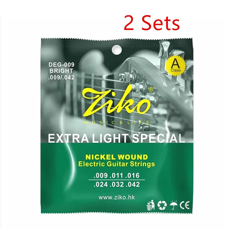 ZIKO DEG-009 Electric Guitar Strings Steel Core Surface Coating Nickel Extra Light Special Musical Instrument Accessorie Parts