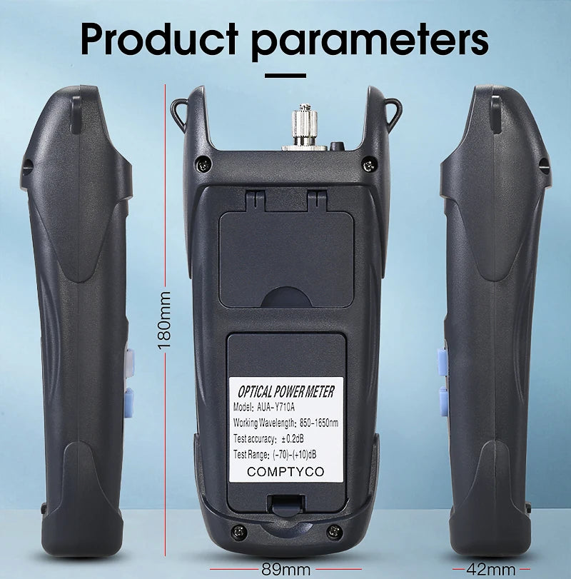 COMPTYCO AUA-Y710A/Y510A Optical Power Meter -70~+10dBm/-50~+26dBm Fiber Optic Cable Tester FTTH Tools(OPM with LED Lighting)