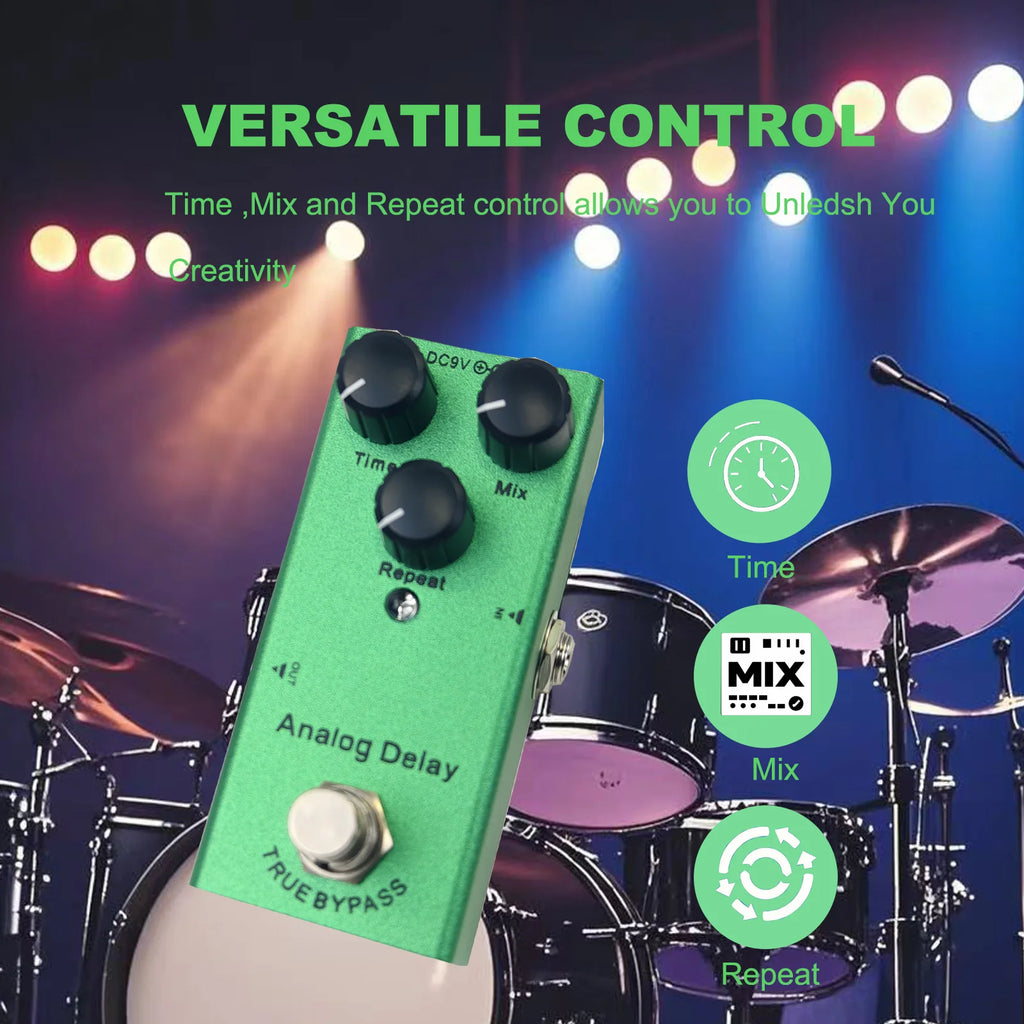 Mini Electric Guitar Effect Pedal Overdrive/Distortion Crunch/US Dream/Chorus/Vintage Phase/Digital Delay/Tremolo