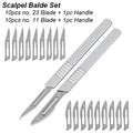 11 23 Scalpel Blade Set Metal Handle Stationery Steel Precision Craft Knife Cutter Wood Carve Stencil Box Open DIY Surgical Tool