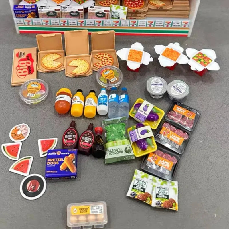 Mini Brands Fridge Mystery Ball Capsule Blind Box Set Play Kitchen Miniature Refrigerator Toys Cute Ornament Kids Birthday Gifts