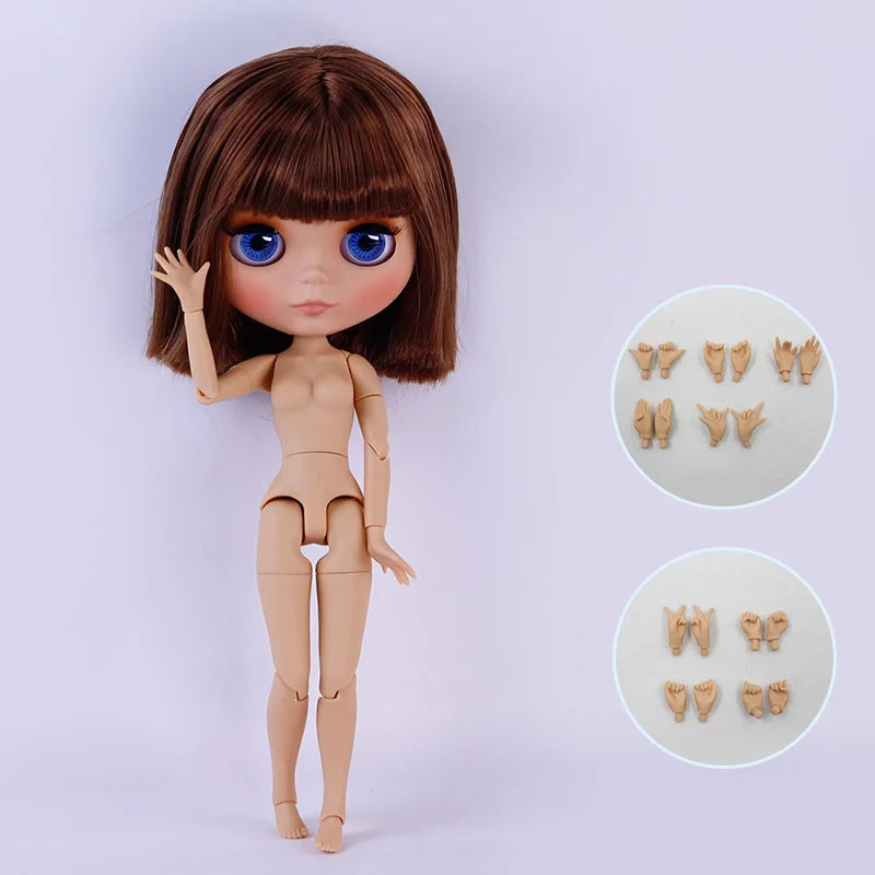 ICY DBS Blyth Doll Tan Skin Matte Face With Eyebrows Special Price 1/6 BJD JOINT body Neo Christmas Gift Anime