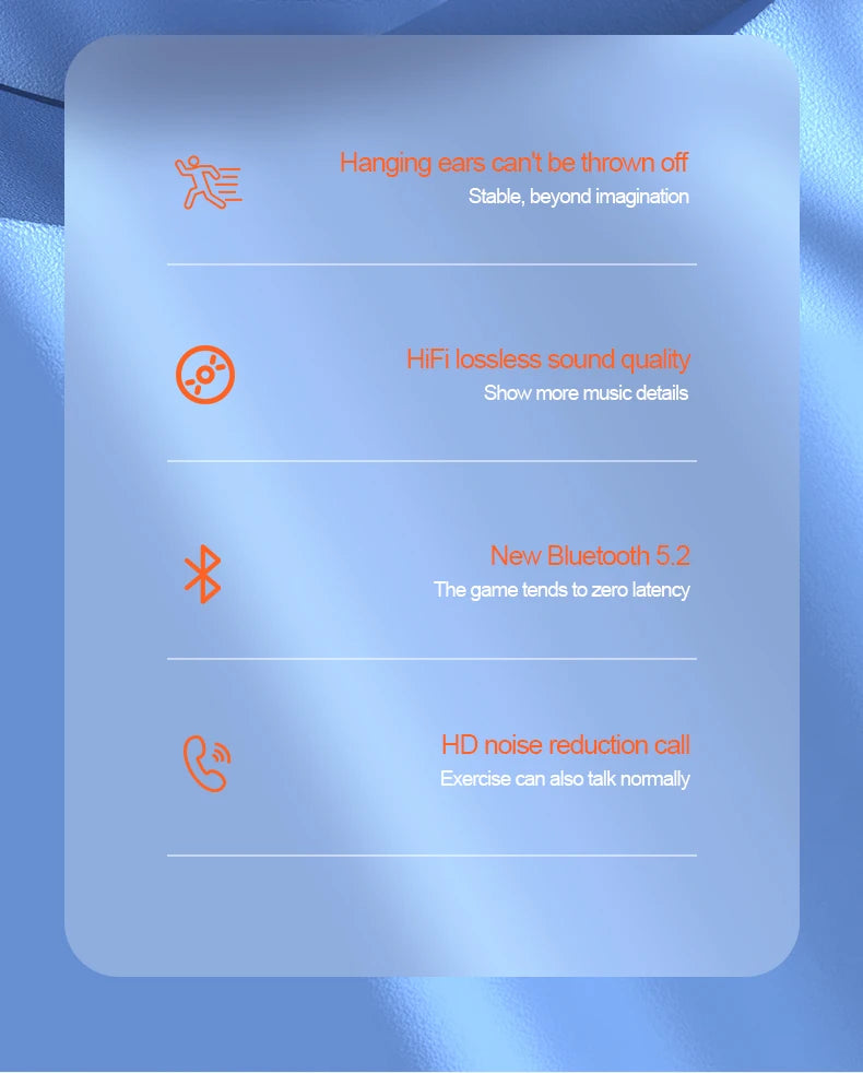 T10 Wireless Ear Hanging High Quality Bluetooth Earphones Sports Fitness headset In Ear Noise Cancelling headphones