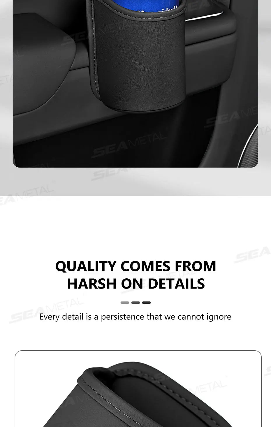 SEAMETAL Universal Car Door Cup Holder Box Back Clip Design Drink Rack Storage Bin Car Seat Back Water Cup Box Organizer Pocket