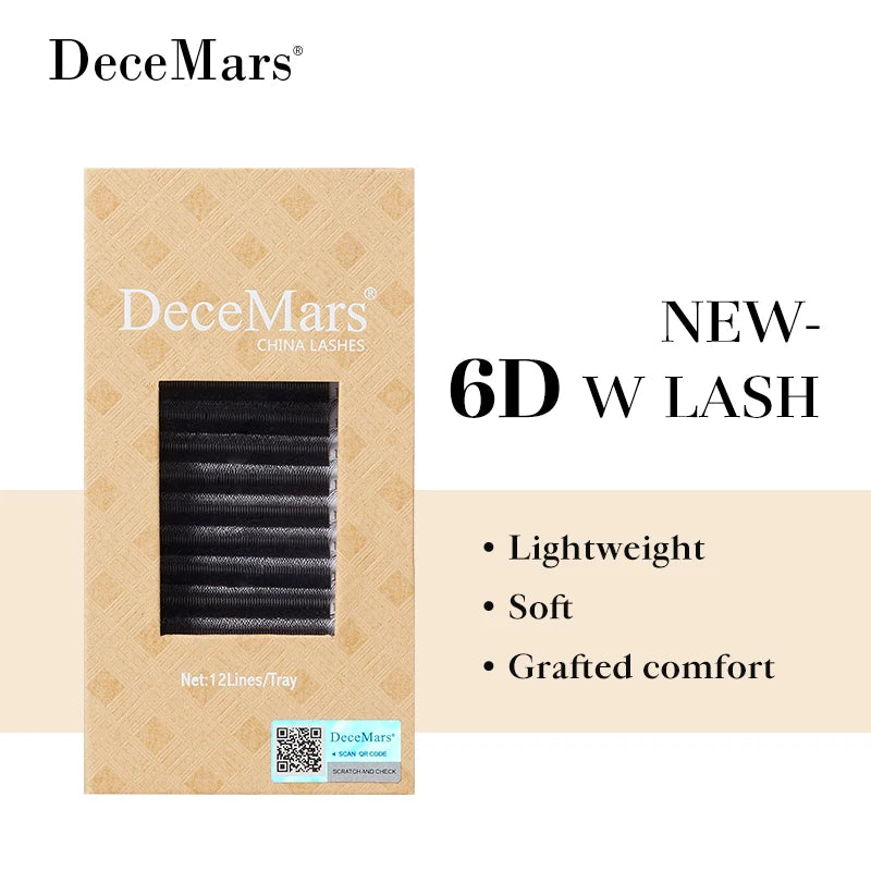 DeceMars New type 6D-W Eyelash Extension  Natural Native