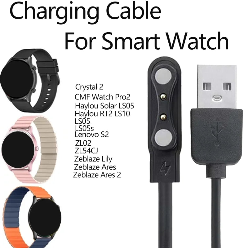 2025 Charger For Xiaomi Haylou Solar LS05 Smartwatch USB Charging Cable Charger Holder Smart Watch Dock Cord Chargers Adapter