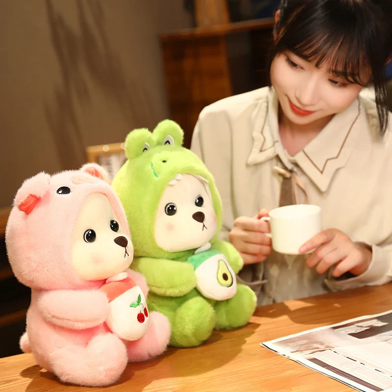 25/35cm Anime Cosplay Joint Bear Plush Toy Cute Stuffed Animals Bunny Duck Shark Pig Plushies Doll Kawaii Soft Toys For Girls
