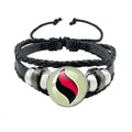 Japanese Anime Monsters Bracelet Glass Circular Pocsket Jewelry Leather Bracelet for Women and Children