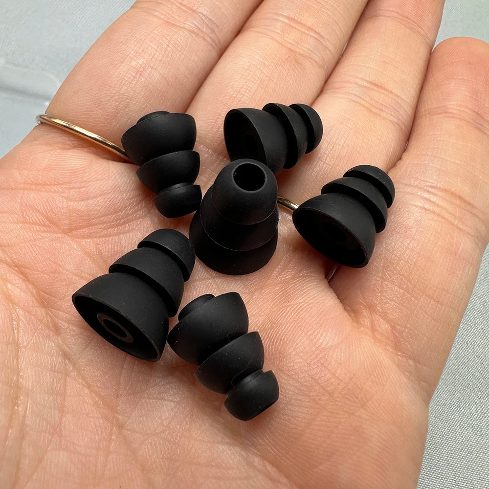 Three layers Silicone In-Ear Earphone Headset Earbud Bud Tips Earbuds eartips Earplug 6pcs/3pair