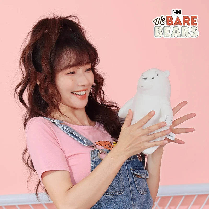 24cm Standing We Bare Bears Cartoon Plush Toys Grizzly Panda Icebear Soft Stuffed Dolls Plushies Figures Gifts