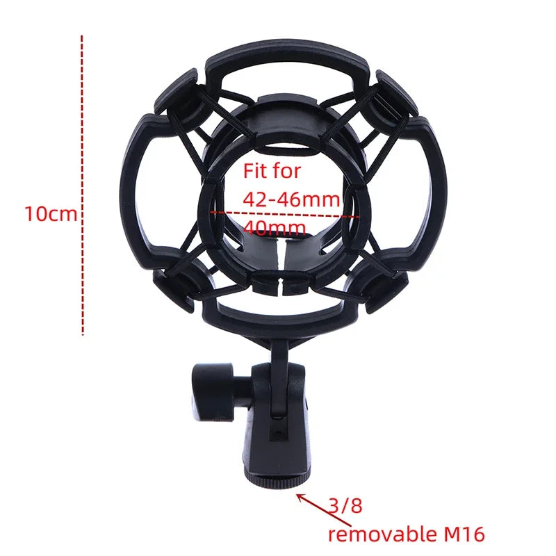 Universal Professional Condenser Microphone Shock Mount Holder Studio Recording Bracket For Black Large Mic Clip
