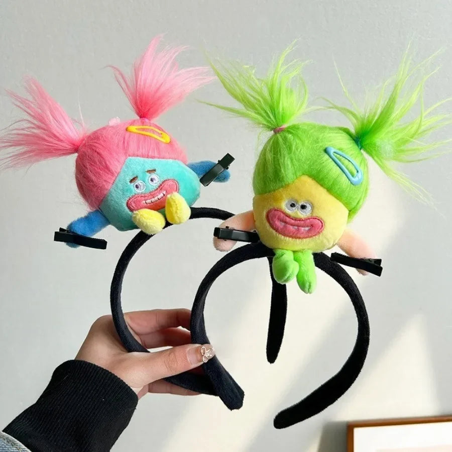 Ratatouille Mouse Head Hairband Capybara Funny Plush Hair Hoop Halloween Decor Capibara Women Hair Band Makeup Headdress Hairpin