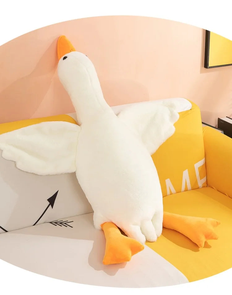 130/160/190cm Large White Goose Fur-Retriever Soft Toy Children's Girls' Gift Cute Doll Sleeping Pillow Large-sized Doll