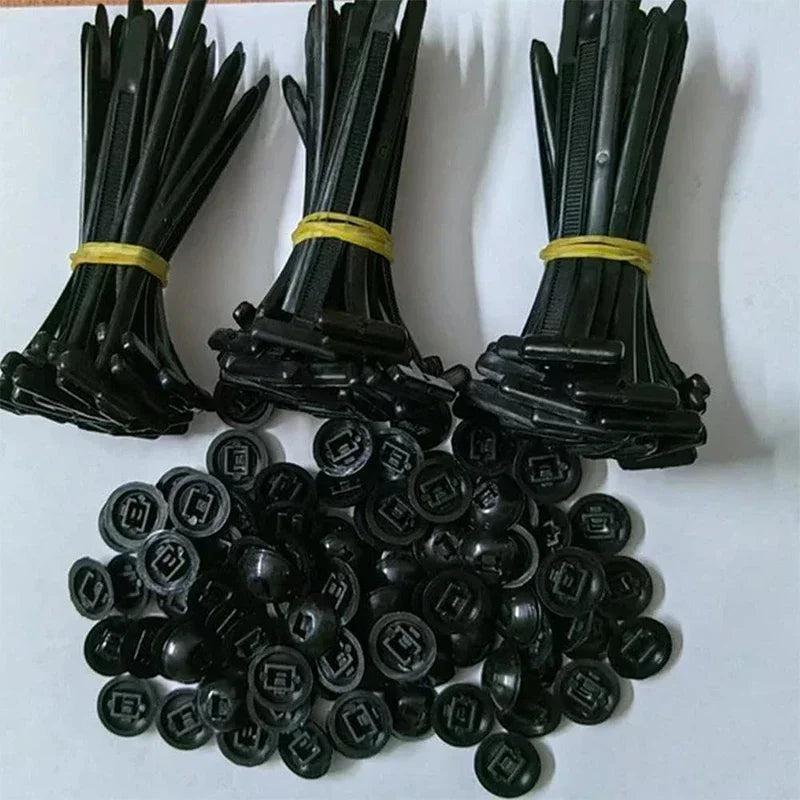 Cable tie buckle fixed through the core nail cable tie buckle mudguard fender inner lining trunk buckle