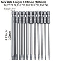 Torx Screwdriver Flat Head Tamper Proof Security Drill Bit Set for Electric Drill Magnetic Extension Adapter Star Hex Spline Bit