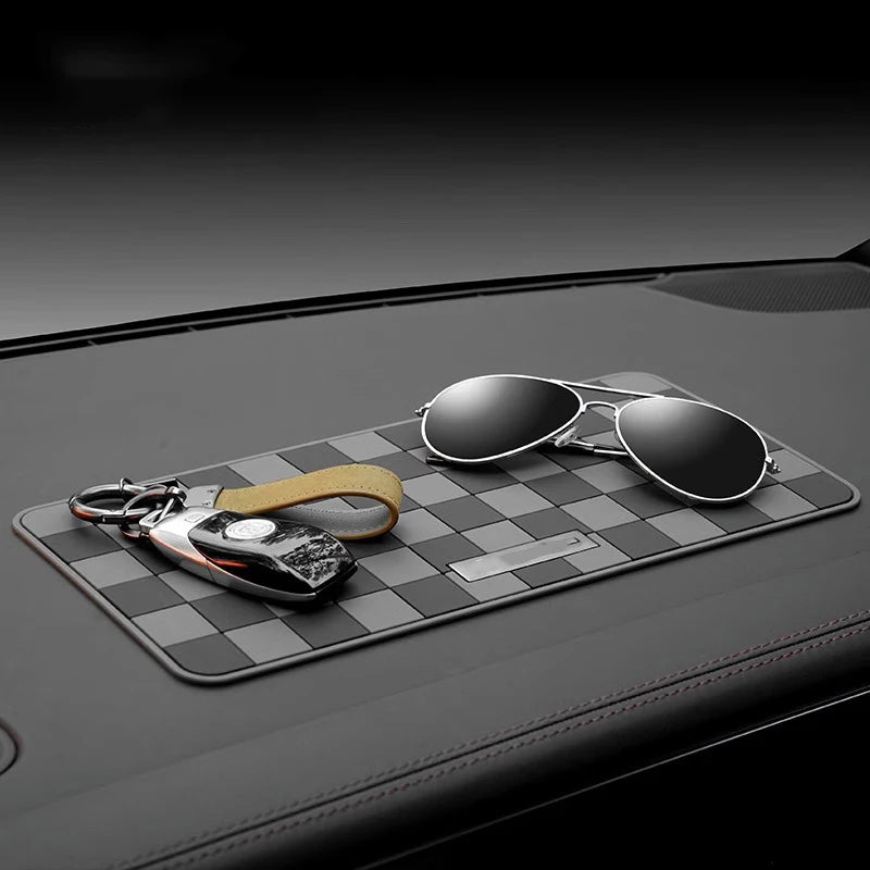 28*15cm Car Dashboard Anti-slip Mat PVC Mobile Phone Navigator Car Mat Car Interior Fixed Key Mobile Phone Anti-Slip Mat