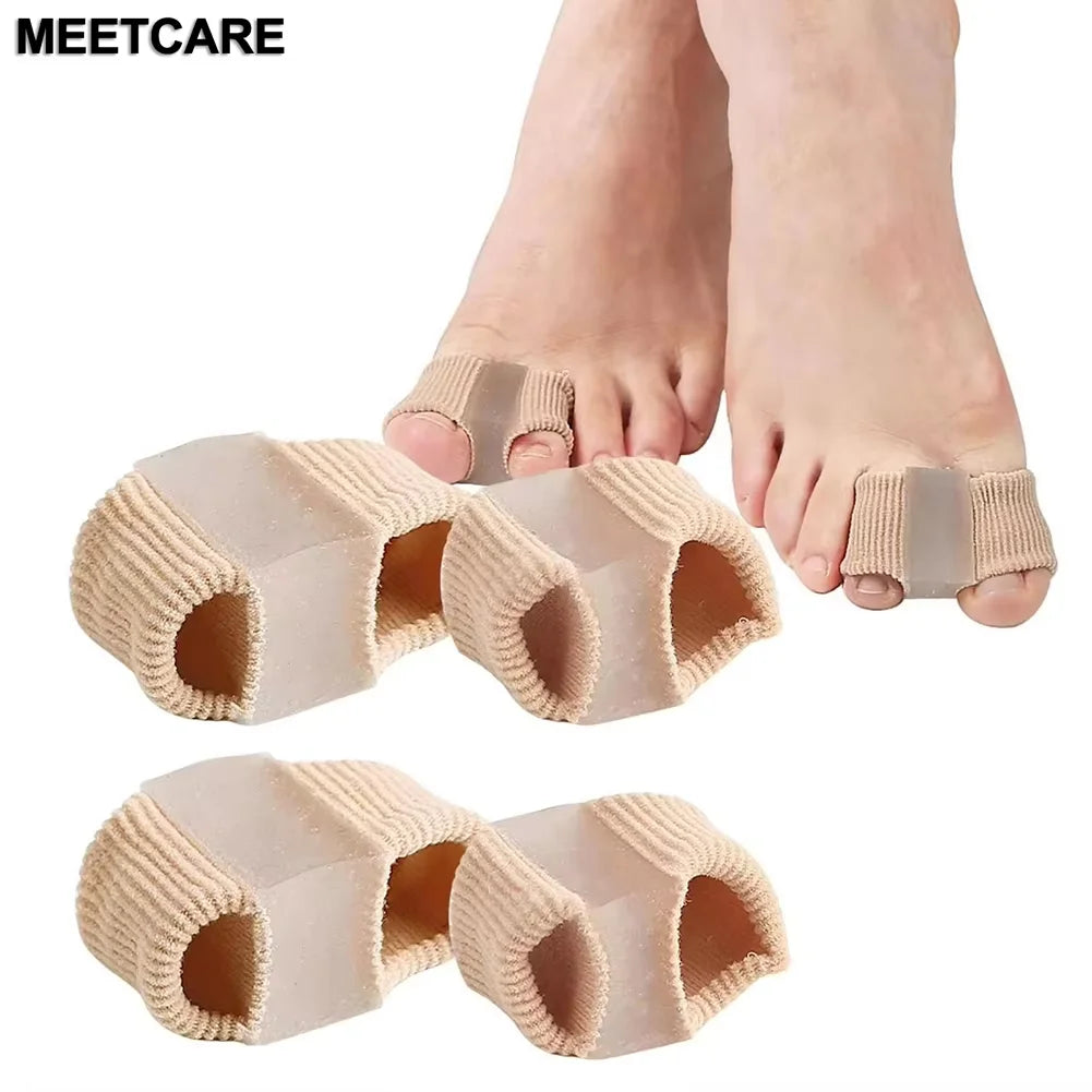 1/3/6pcs Toe Spreader Finger Separator Orthopedic Silicone Valgus Corrector Straightener with Elastic Bands Thumb Correction