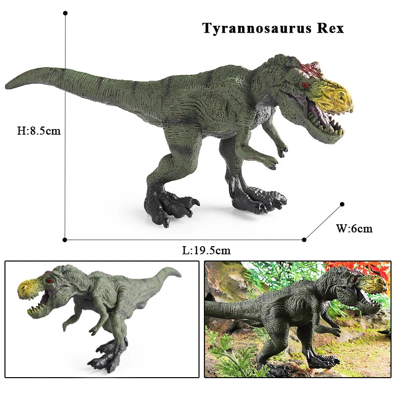 Oenux Jurassic Dinosaur World Eoraptor Dilophosauridae Mosasaurus Velociraptor T-Rex Animasl Model Action Figures Kid Toy Gift