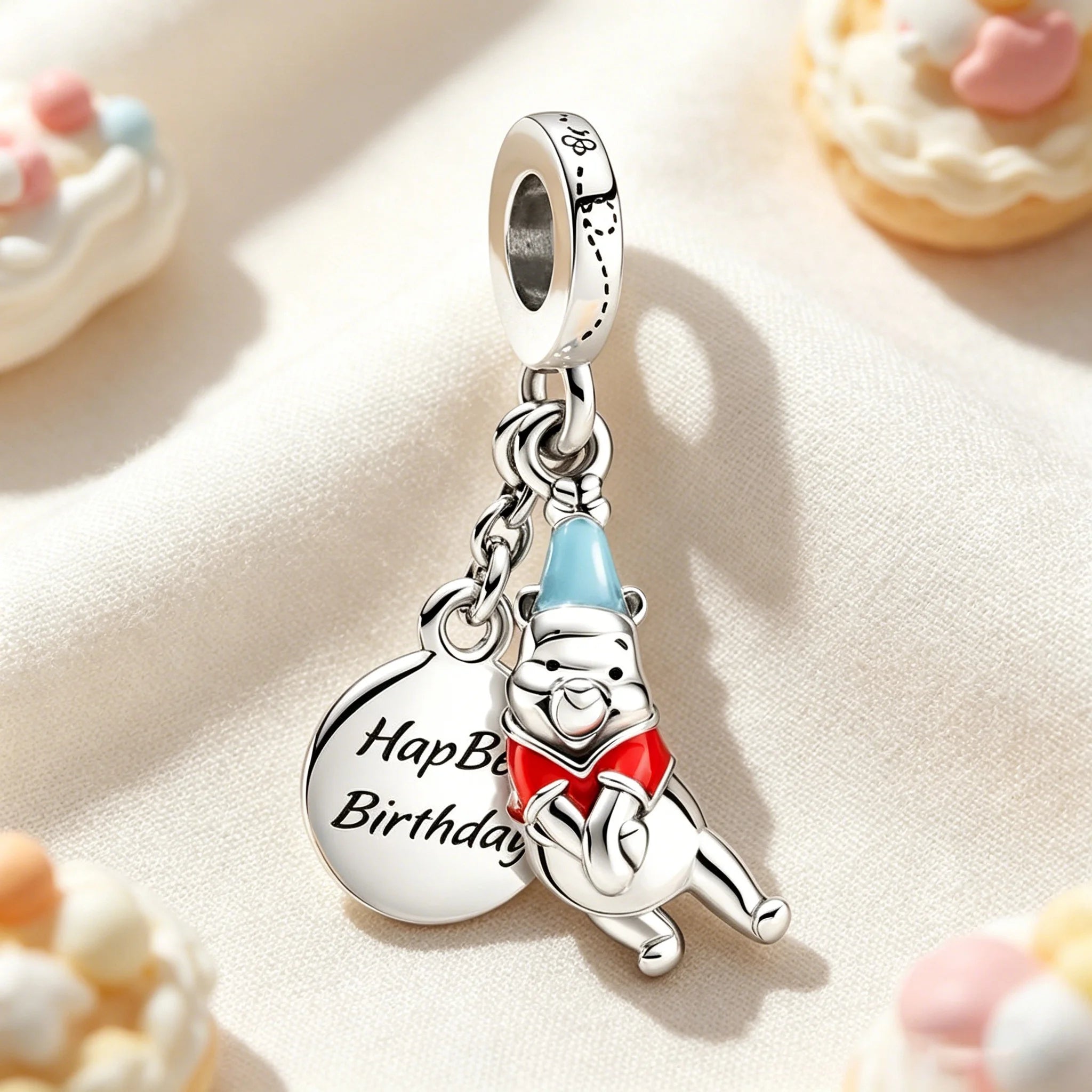 Hot Disney Winnie the Pooh Piglet Tigger Charm Pendant Original Bracelet Necklace Beads For Diy Jewelry Women Gift
