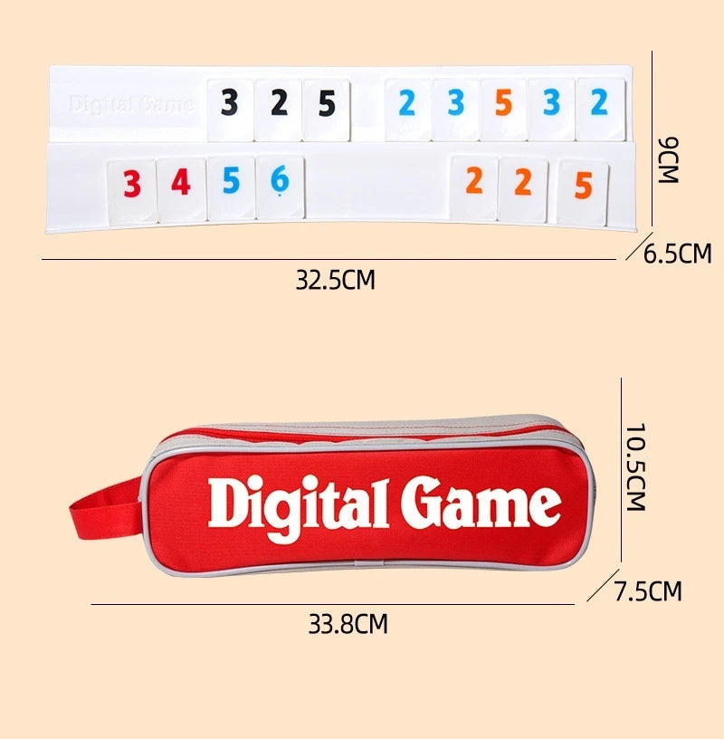 M/L/XL Digital Game Set, Travel Rummy, Mahjong, Rummybrix, Number Game Cards - Adult Leisure Party Board Game Travel Game
