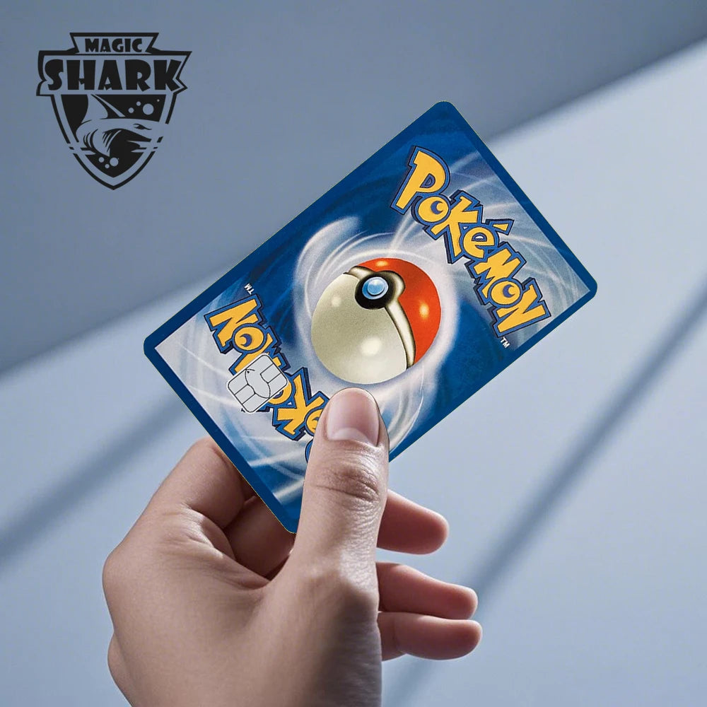 New Bulbasaur Pikachu Charmander Squirtle Mew Gengar Pokemons PTCG Film Skin Cover Sticker for Credit Debit Card