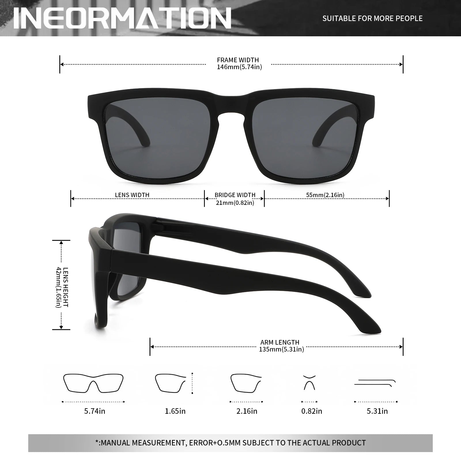 4PCS Square Sports Sunglasses with Designer Temple Pattern - UV400 for Men Women, Beach Vacation