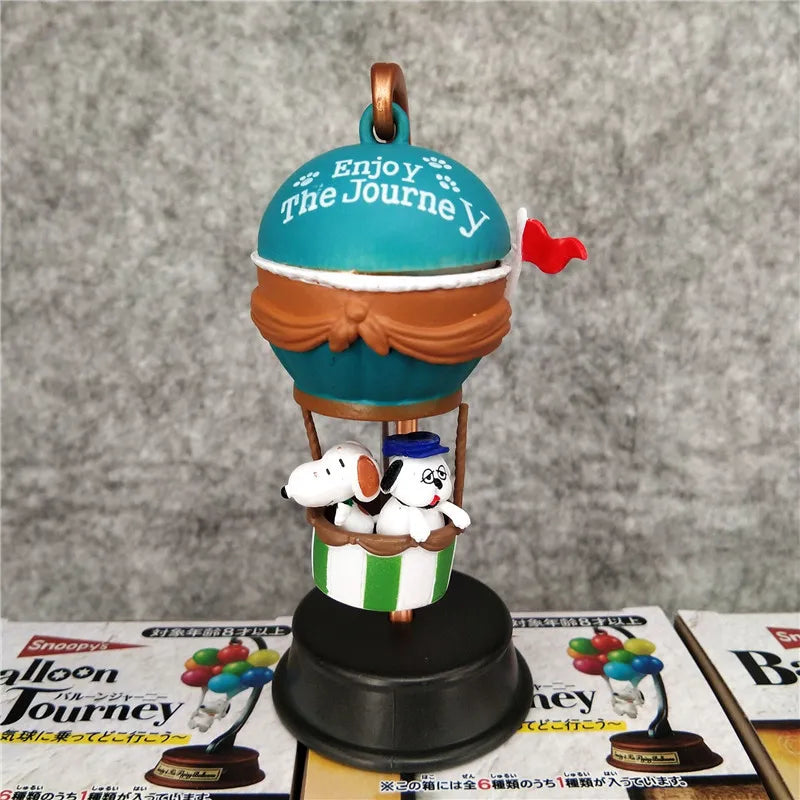 Anime Snoopy Action Figures Hot Air Balloon Blind Box Toy Model Collection Desktop Ornament Children's Birthday Gifts