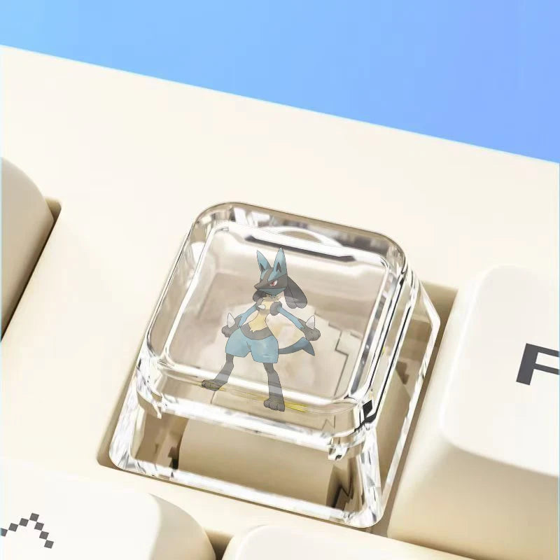 Cross mechanical keyboard personalized anime keycap single Charmeleon Blastoise Eevee transparent cartoon keycap