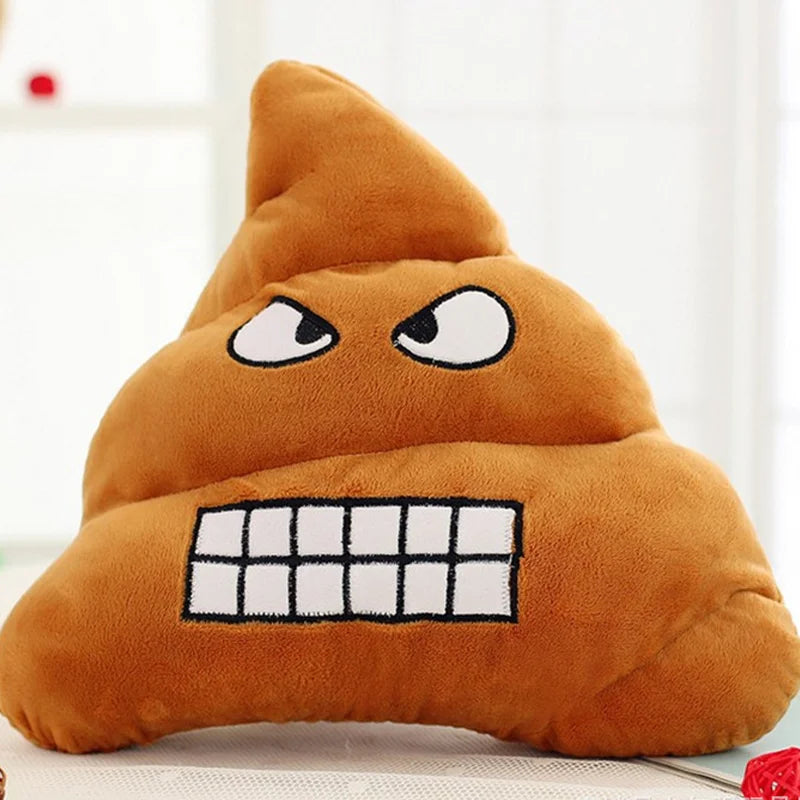 Funny Plush Pillow Super Poop Soft Toy Cute Face Expression Shit Doll Poop Stuffed Toy for Children Birthday Christmas Gift