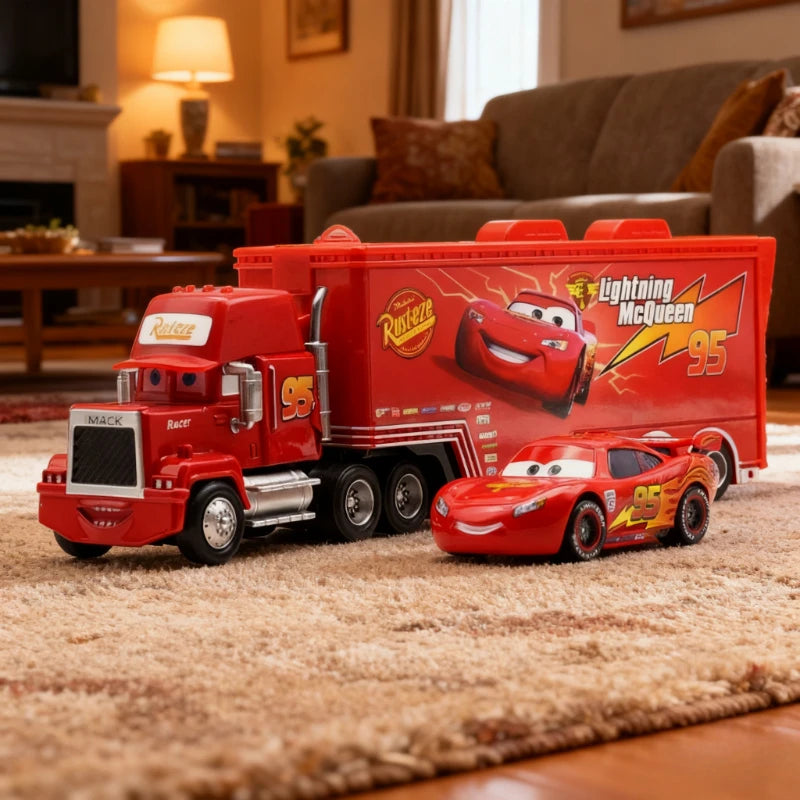 IN STOCK! Disney Pixar Cars And Truck Set Lightning Mcqueen Uncle Mike The King Cruz Model Trucks Car Christmas Gift for Kids