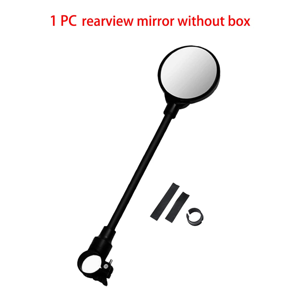 1PC Bicycle Rearview Handlebar Mirrors 360 for Mountain Road Bike Motorcycle Bendable Hose Adjustable Rearview Mirror