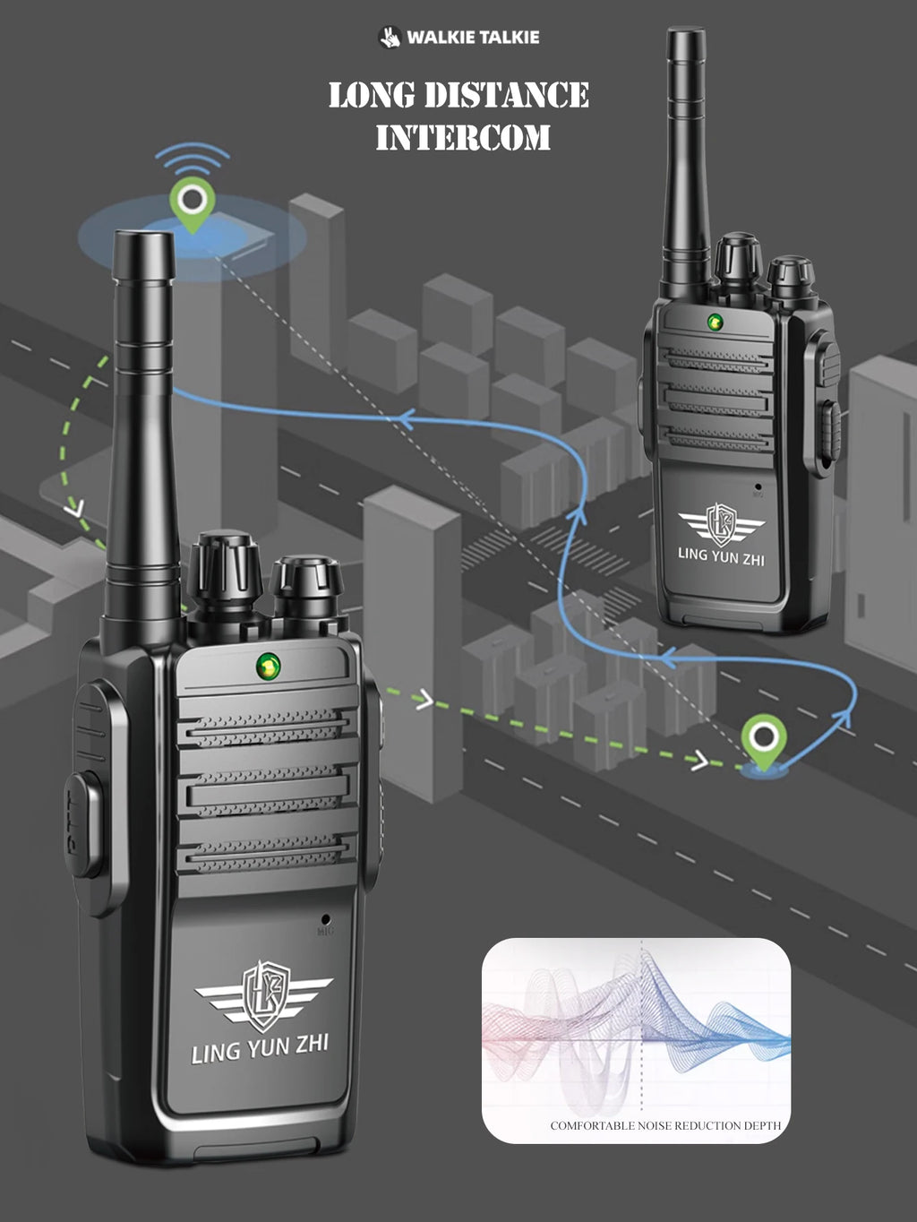 2Pcs Walkie Talkie Toys, Mini Interphone Digital Sound Indoor and Outdoor Communication Game Not Include Battery Gifts for boys