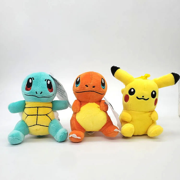 Pokemon Plush Cartoon Toys Keychain Pendant Doll Anime Figures Pikachu Charmander Psyduck Squirtle Snorlax Kids Toy Xmas Gift