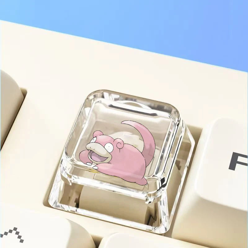 Cross mechanical keyboard personalized anime keycap single Charmeleon Blastoise Eevee transparent cartoon keycap