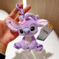 Genuine Disney Stitch Lotso Plush Toys Keychain Pendant Accessories Cute Cartoon Stuffed Doll Key Ring Toys Key Chain Gift