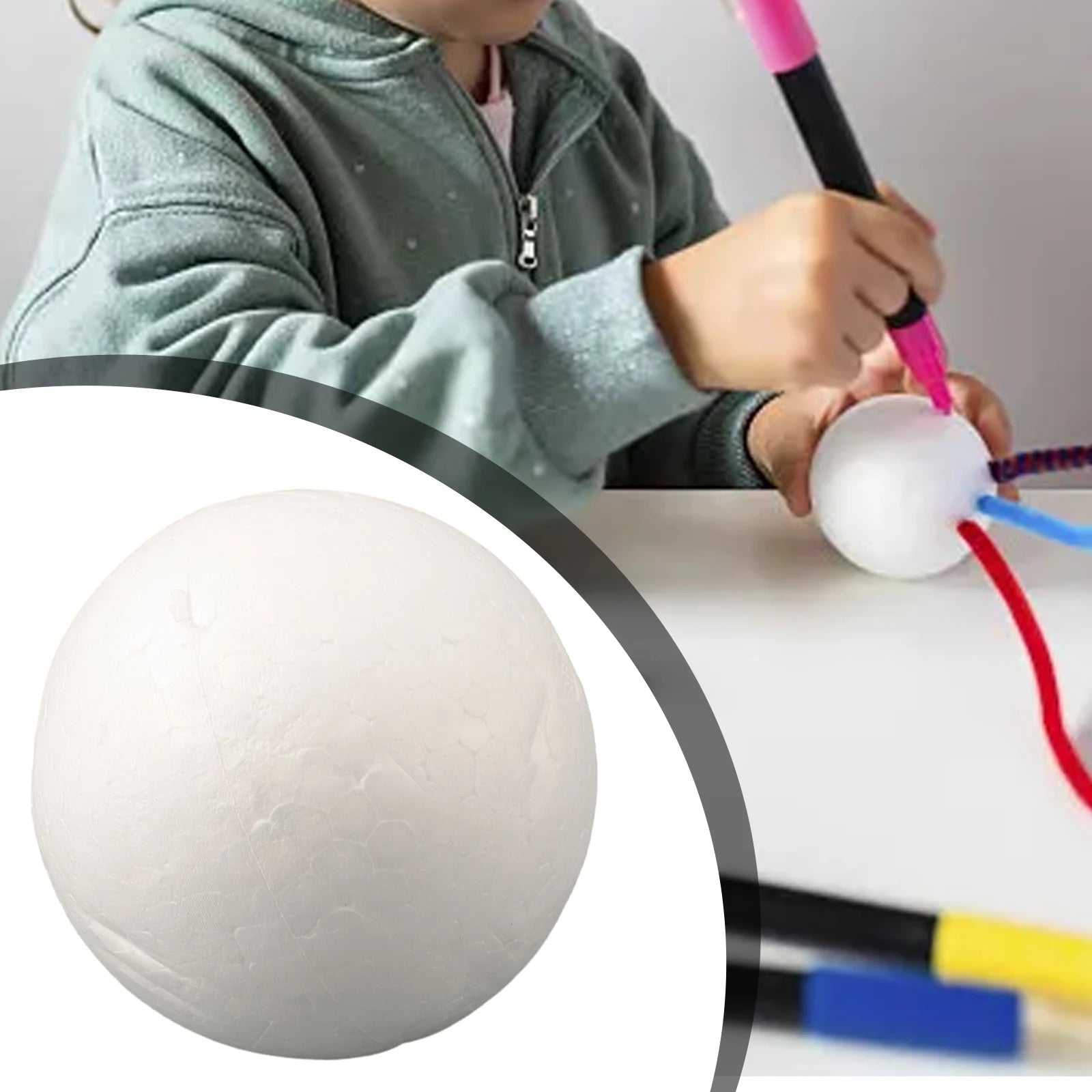 6-12cm Modelling Polystyrene Foam Balls White Craft Balls DIY Hand-painted Gifts Accessory Wedding Celebrations Event Supplies