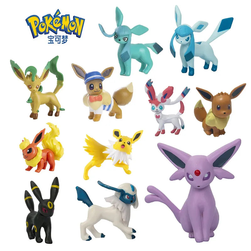 Pokemon Anime Figure Pikachu Sun Elf Eevee Gengar Monstruo De Bolsillo Cartoons Figure Model Action Toy Gift Buy in bulk