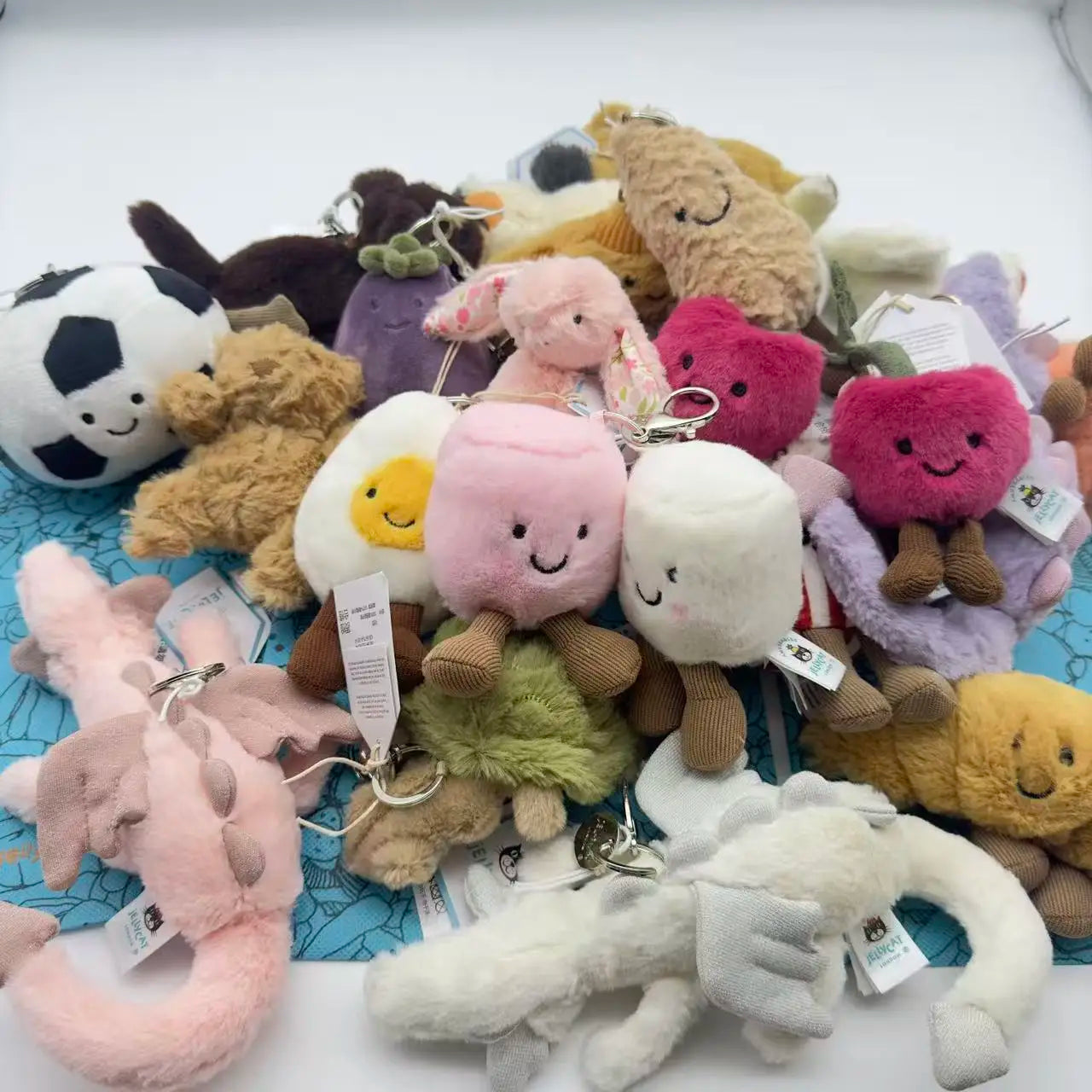 JC Cotton Candy plush keychains, Cherry key plush keychains, Rabbit plush keychains, Flying Dragon plush keychains, Aas  gifts