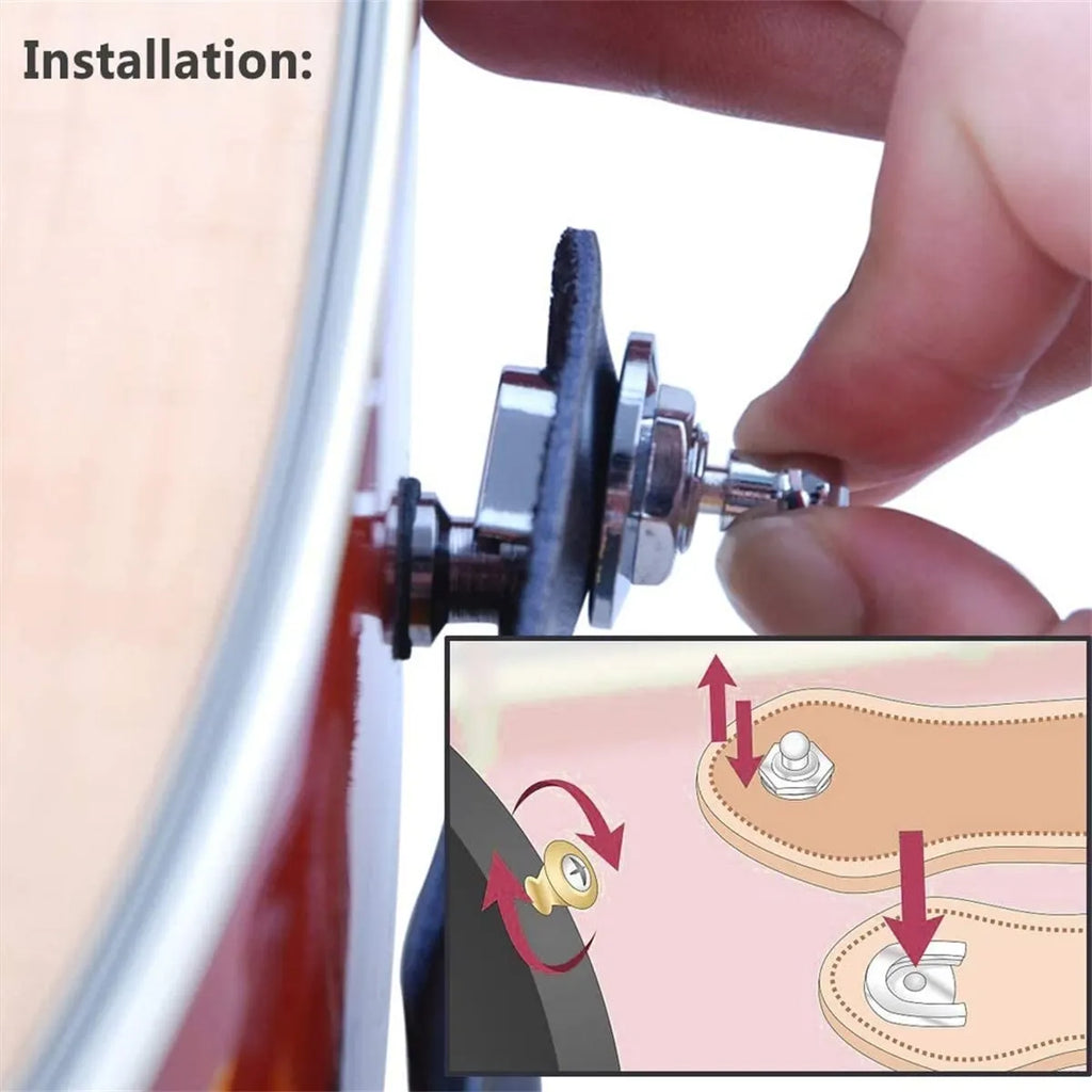 Guitar Strap Buttons Pins 1\2\4PCS 3 Color For Choose Premium Guitar Strap Locks Metal Security Strap Buttons Metal End Pins