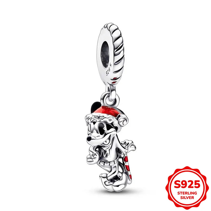 Hot Sale Charms Silver 925 Disney Pendant Beads Fits 3mm Bracelet Bangle Necklace For Women Luxury DIY Jewelry Making Fine Gifts