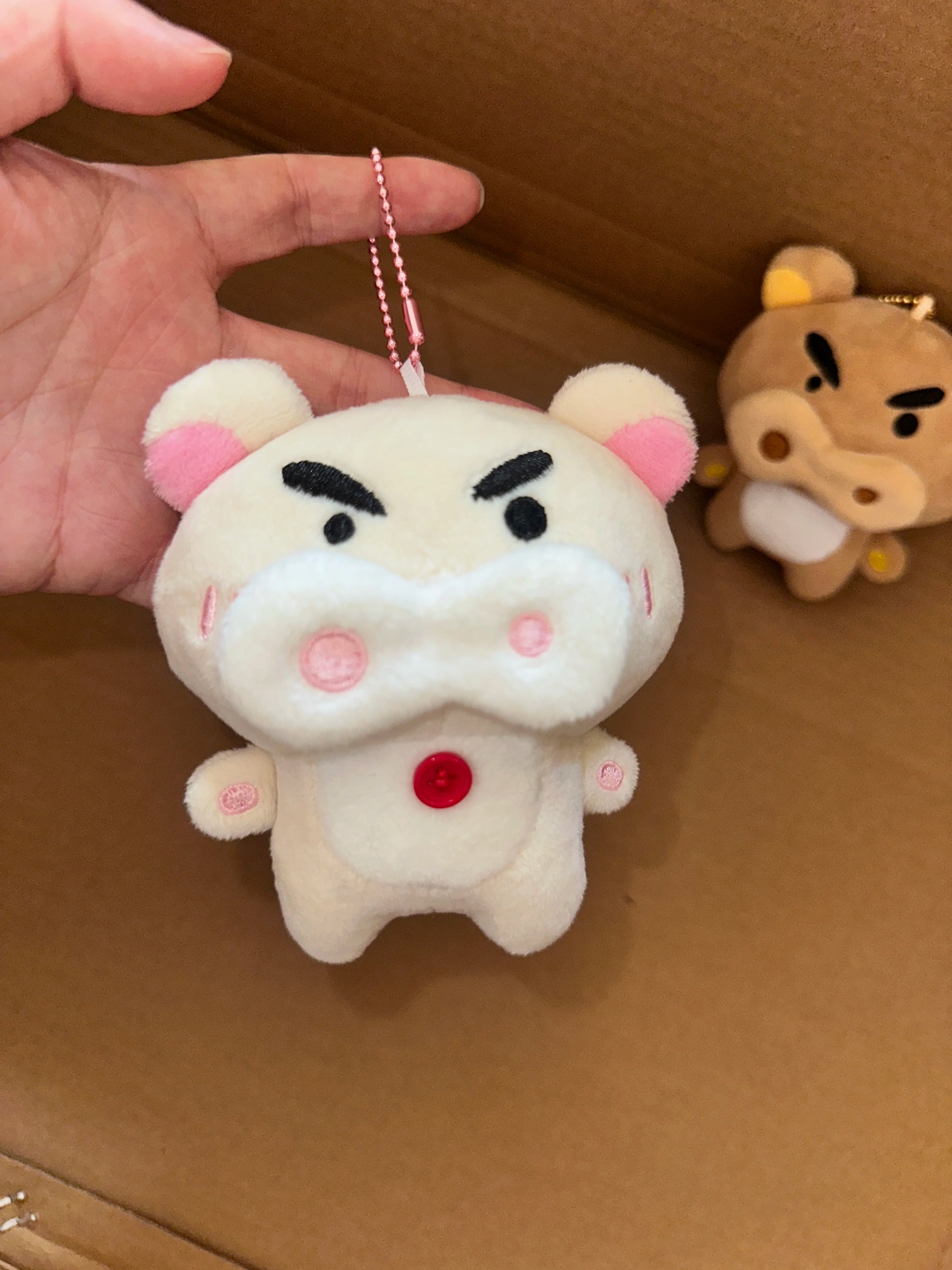 New Cute Bear Pig Plush Keychain Funny Expression Soft Toy Pendant Cartoon Doll Kawaii Decor Bag Xmas Cute Gift For Friends Kids