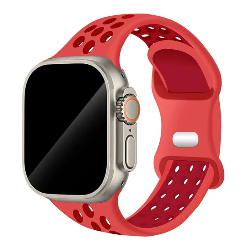 Original Sport Strap for Apple Watch Band 46mm 49mm 45mm 44mm 38 42mm Colored Particles Rubber Band IWatch Ultra 10 9 8 7 6 5 SE