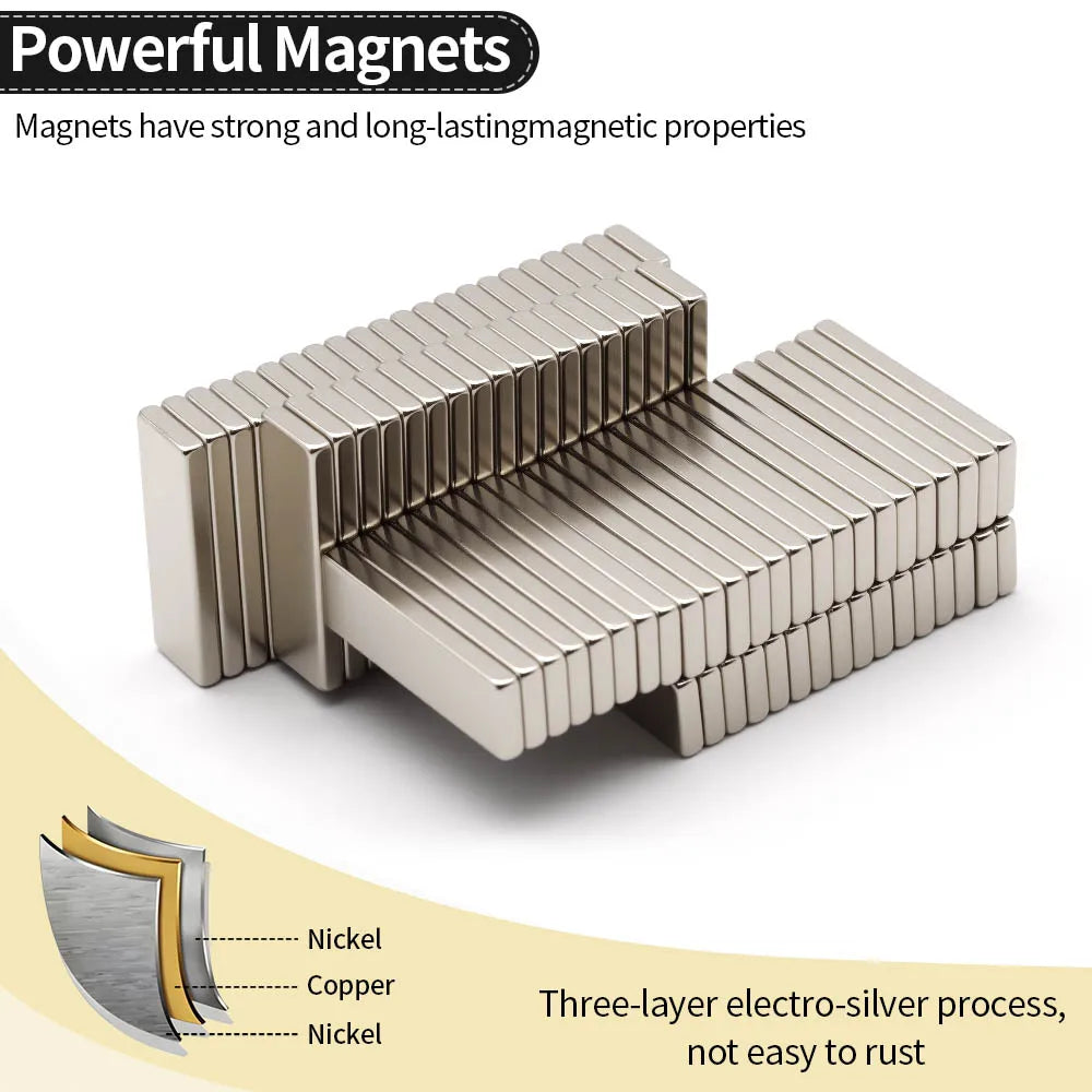 30x10x3mm Super Strong Neodymium Magnet N35 NdfeB Permanent Magnetic imanes Block Powerful Magnets Refrigerator