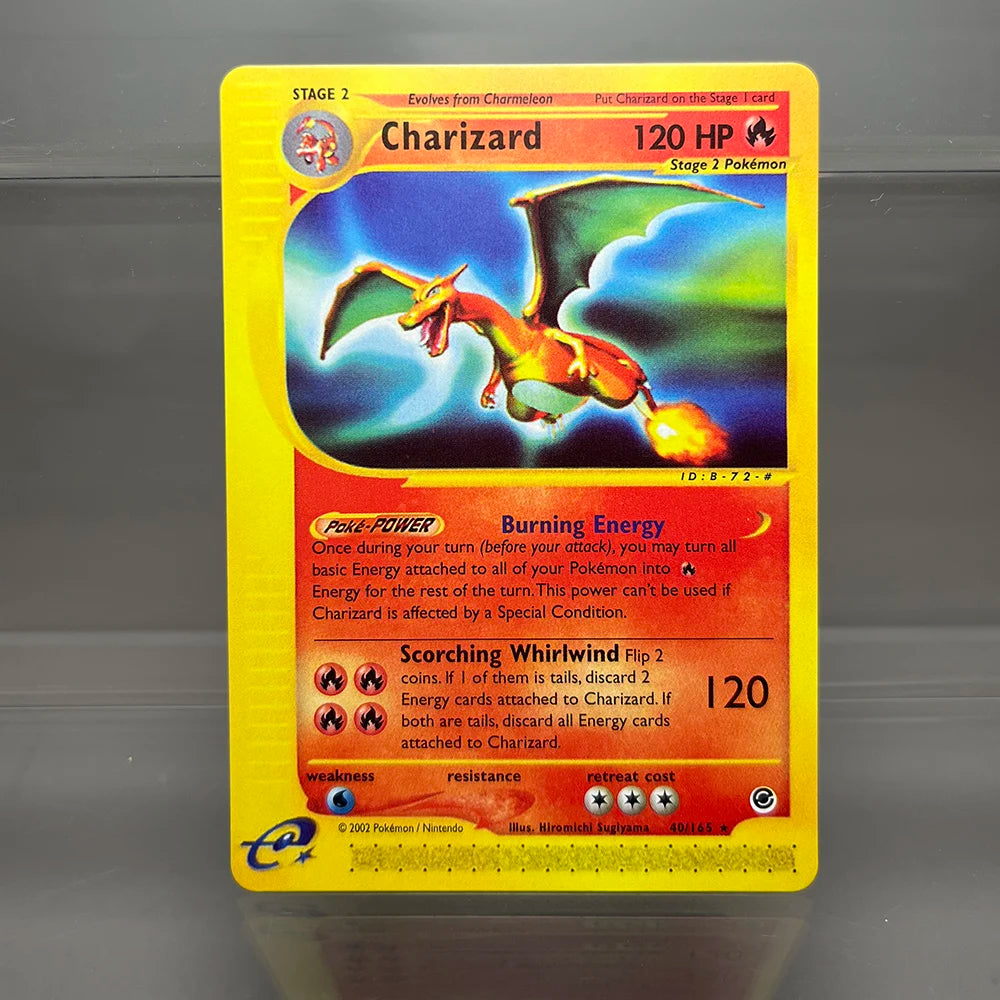Charizard PTCG Single Collection Card 1st Edition 1996 Vmax Ex Rare Rainbow Card PKM Proxy Cards Toys Gifts