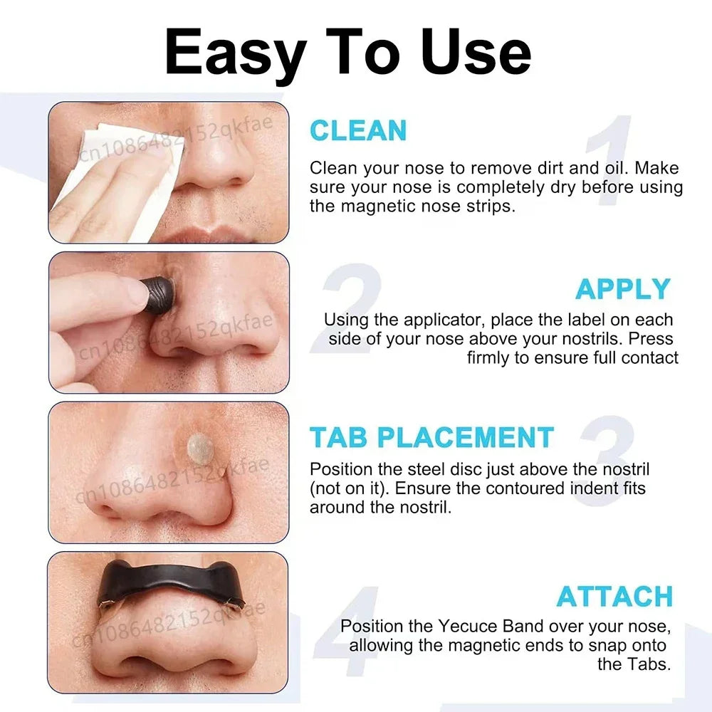 30-Day Anti-Snoring Magnetic Nasal Strips Durable Strong Adhesive Sleep Breath Improve Strips Snoring Relief Sleeping Helper for Night Rest