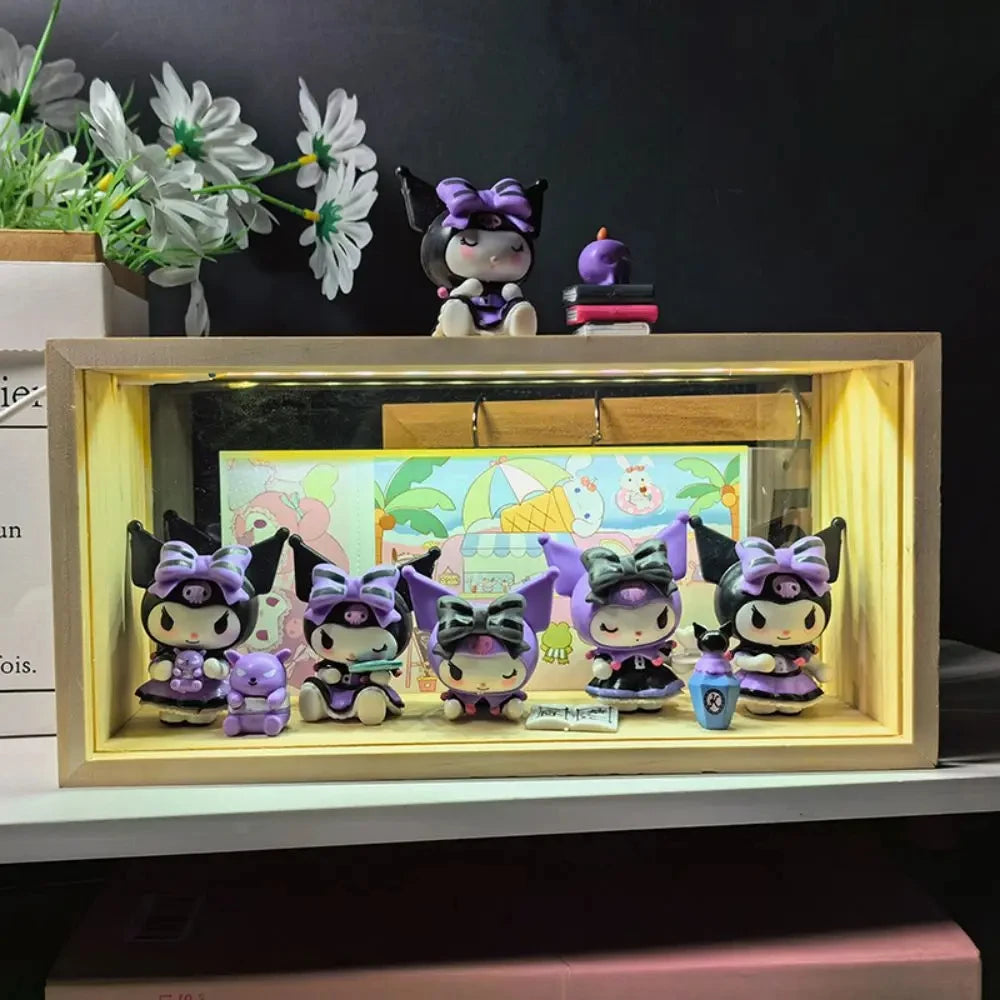 Sanrio Blind Box Cartoon Kuromi Doll Lucky Divination Anime Series Action Figure Model Doll Child Toy Desktop Decor Birthday Gif