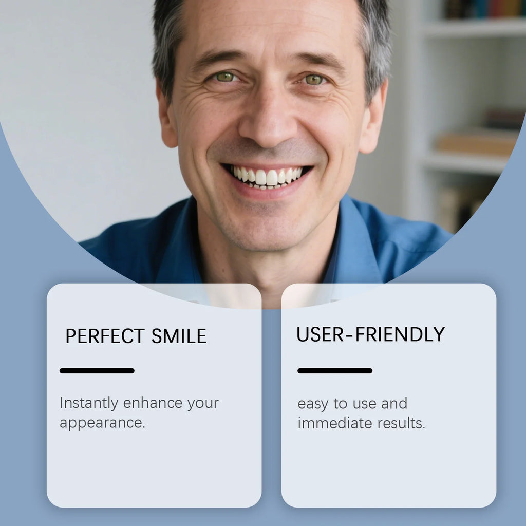 Adjustable Teeth Dentures Full Set Whitening Silicone Denture Set Fit Temporary Orthodontic Teeth Dentures Fake Tooth Oral