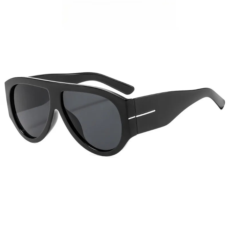 New Trendy Oversized Large Frame Y2K Cat Eye Sunglasses for Women Vintage Retro Oval Gradient Sunglasses UV400 Decoration Shades